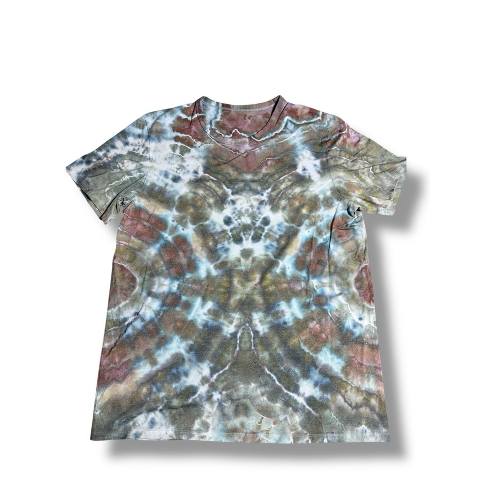 Lululemon Mens Shirt Crew‎ Neck Medium Custom Tie Dye  Aztec Outdoor Hiking
